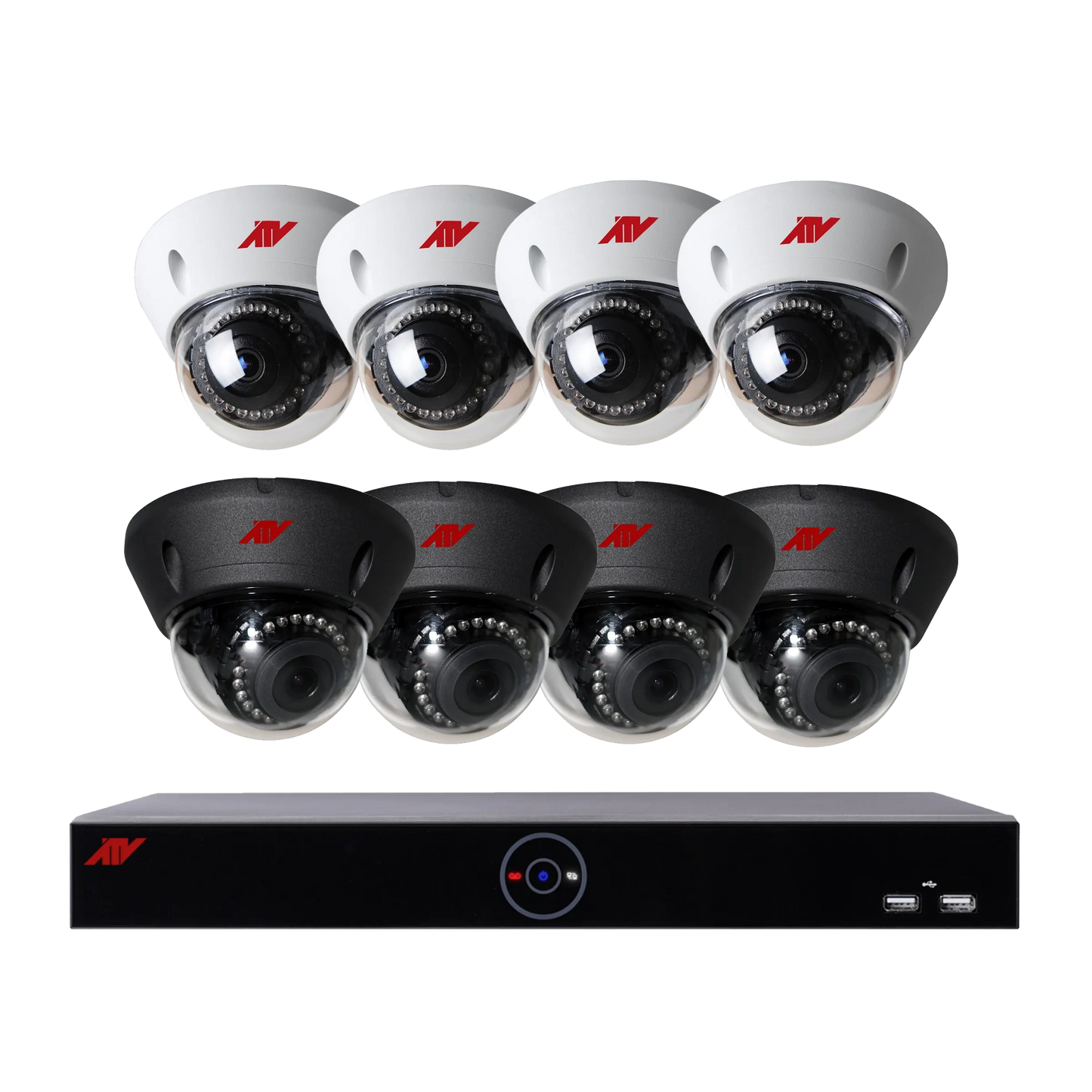 16 Channel Hybrid DVR Security System with 8×2MP Analog Fixed Vandal-Proof Cameras (4TB HDD)