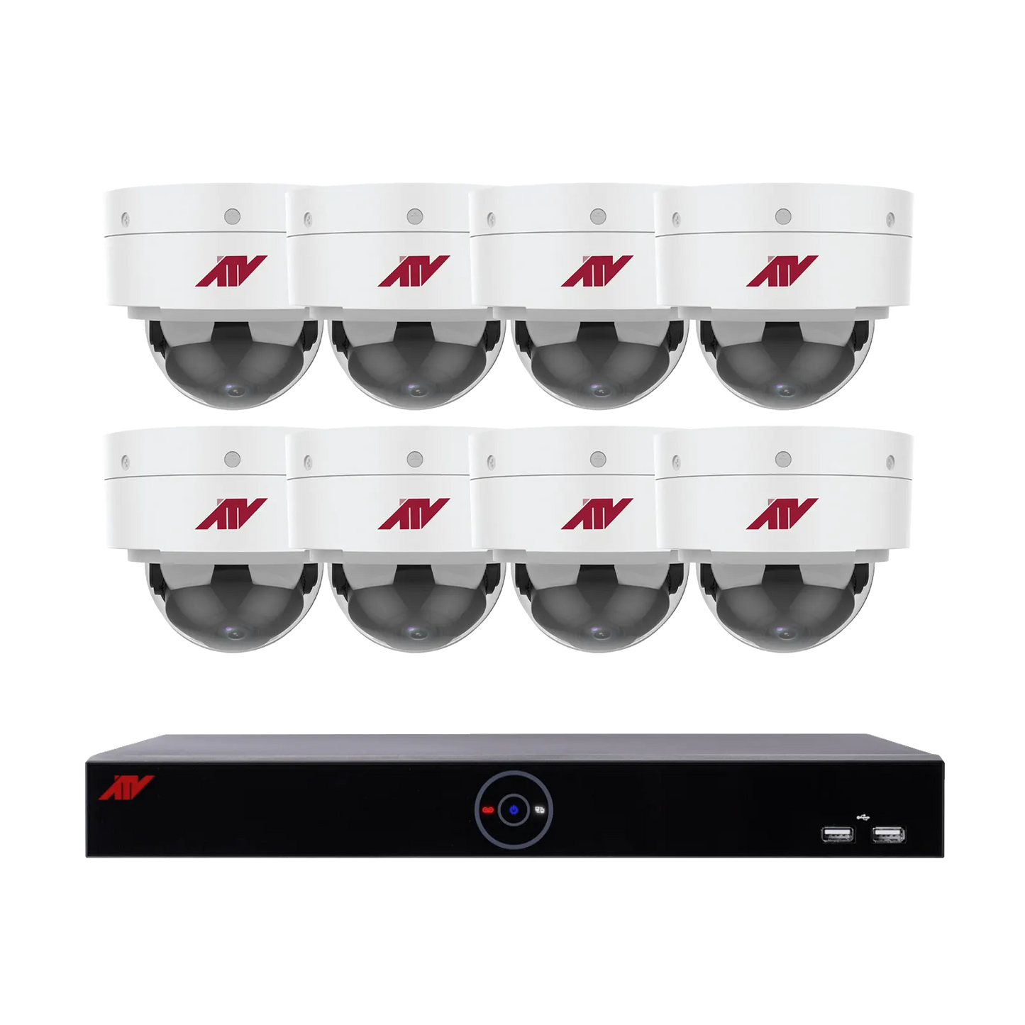16 Channel PoE NVR Security System with 8×2MP Fixed Vandal-Proof Cameras (4TB HDD)