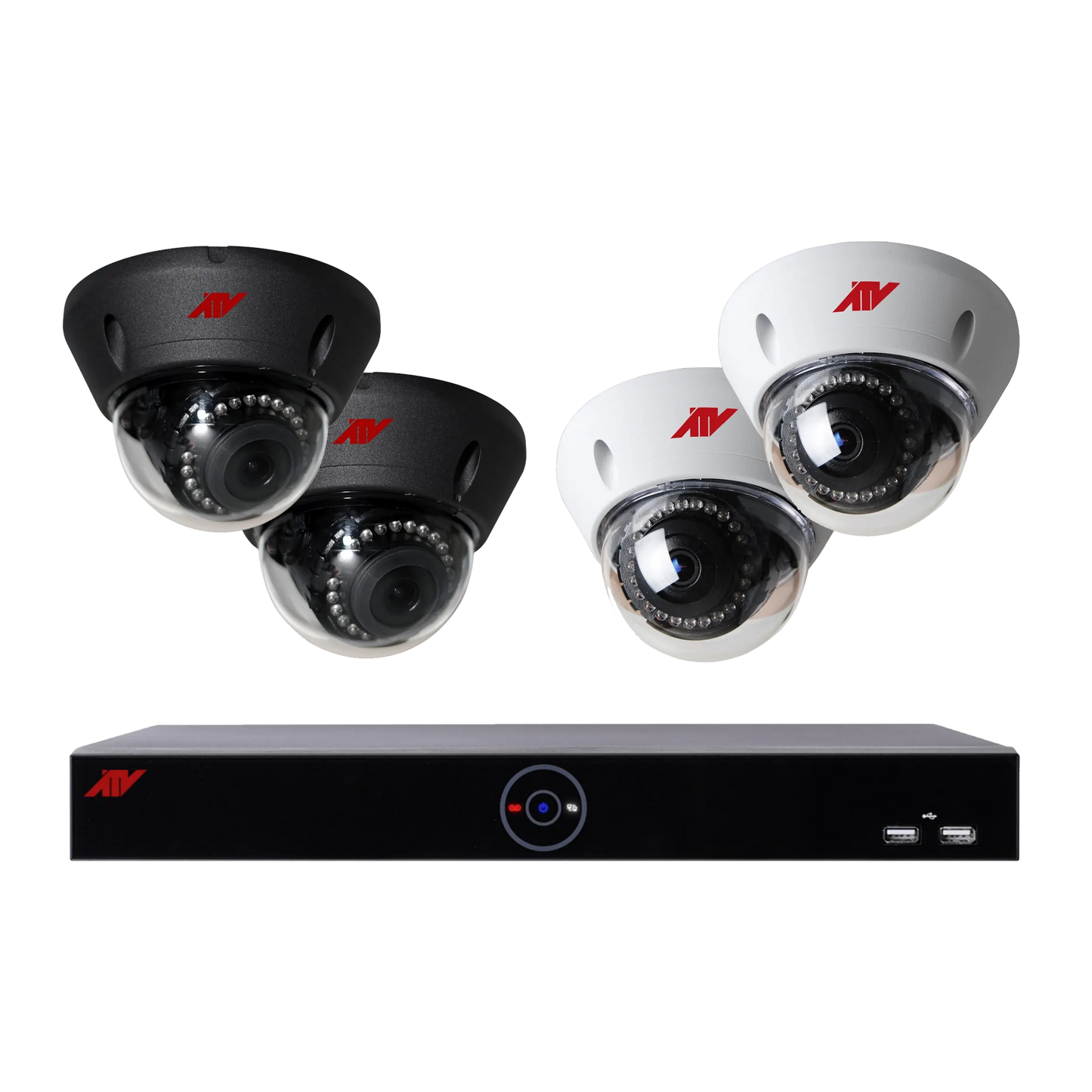 8 Channel Hybrid DVR Security System with 4×2MP Analog Fixed Vandal Proof Cameras (2TB HDD)