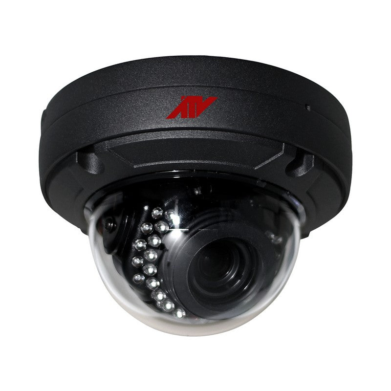 2MP Vandal Dome Camera with 2.9mm Lens, WDR, IR & PoE – Black Case