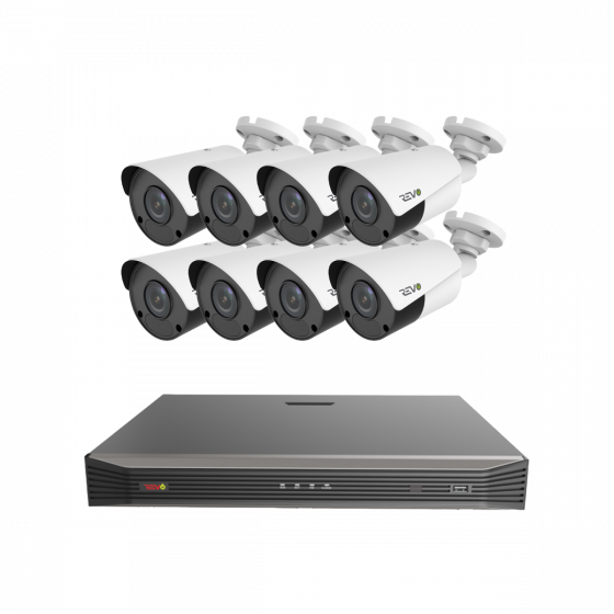 Ultra 16 Channel Surveillance System with 8 (2K) 4MP IP Bullet Cameras