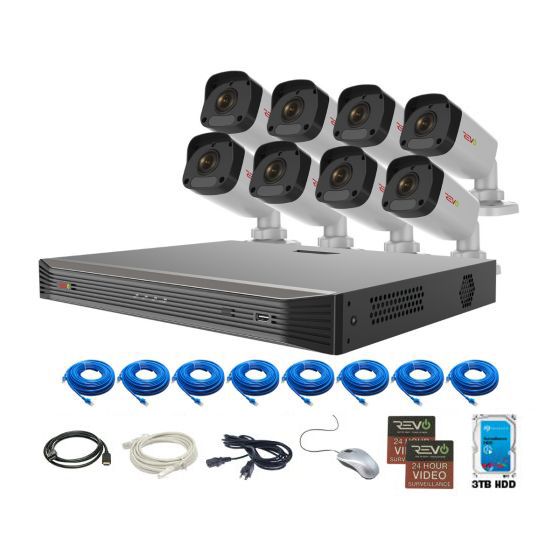 Ultra HD 16Ch. 3TB NVR Security System with 8 x 4MP Security Cameras