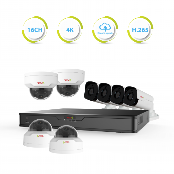 Ultra HD 16 Ch. 3TB NVR IR Surveillance System & 8 4MP Security Cameras