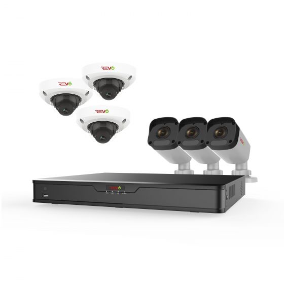 Ultra HD 16Ch. NVR Survelliance System with 3 Dome and 3 Bullet Cameras