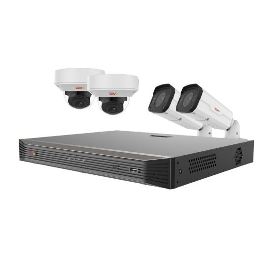 REVO ULTRA 8CH 4K NVR, 2TB, 4x 4K Motorized Lens Cameras