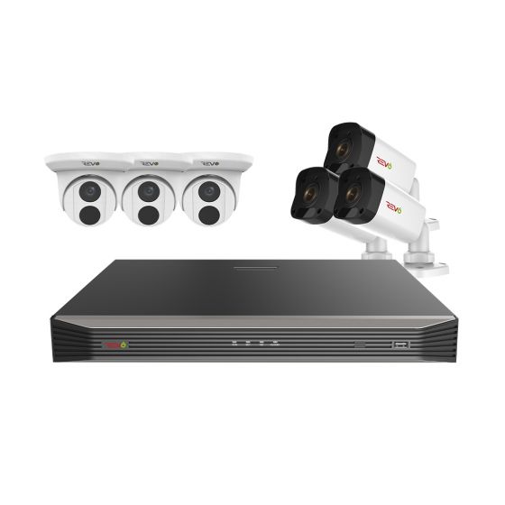 Revo 8Ch 4K Security System - 2TB HDD, 3 x 4K Bullet Cameras and 3 x 4K Turret Cameras