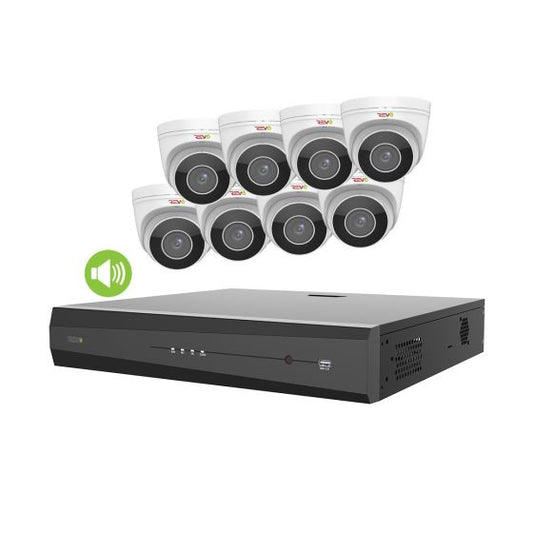 REVO ULTRA PLUS 16CH 4K NVR, 4TB, 8x 4K Motorized Lens Audio Capable Cameras