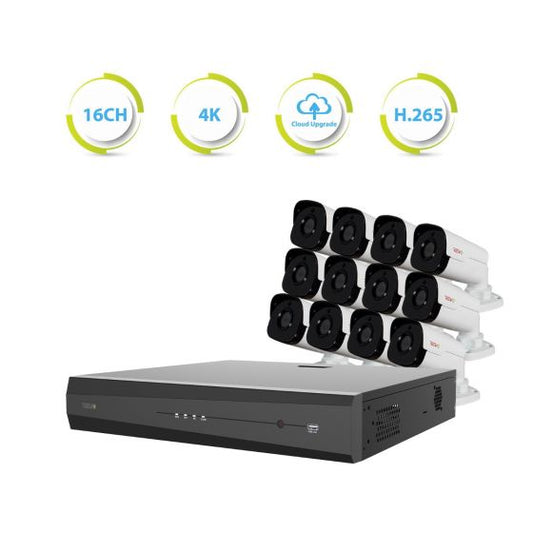 Ultra Plus HD 16 Ch. NVR Surveillance System with 12 Security Cameras