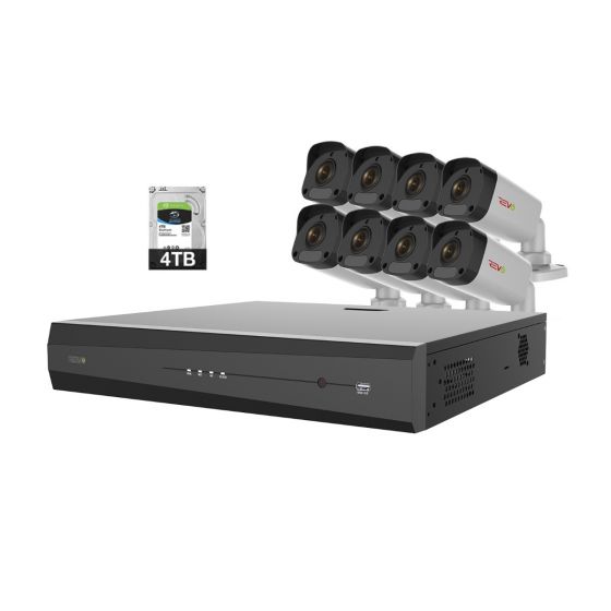 Ultra Plus HD 16 Ch. 4TB NVR Surveillance System with 8 2MP Bullet Cameras