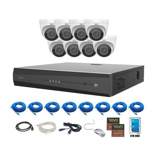 Ultra HD Plus 16 Ch. NVR Surveillance System with 8 Audio Capable Motorized Cameras