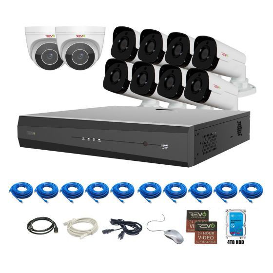 Ultra HD Plus 16 Ch. NVR Surveillance System with 10 Audio Capable Cameras