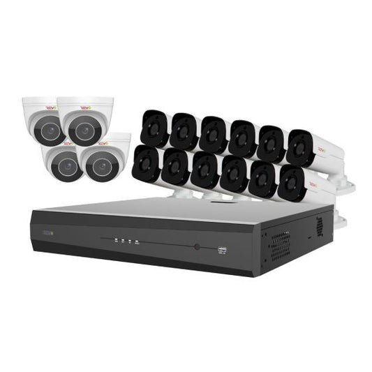 Ultra HD Plus 16 Ch. NVR Surveillance System with 16 Audio Capable Cameras