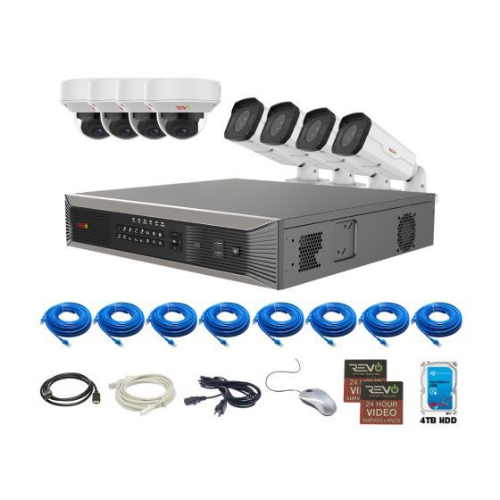 Ultra Plus HD 16 Ch. 4TB NVR Surveillance System with 8 Security Cameras