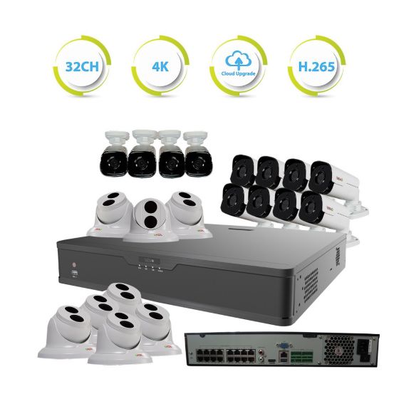 Ultra Plus HD 32 Ch. 4TB NVR Surveillance System with 20 Security Cameras