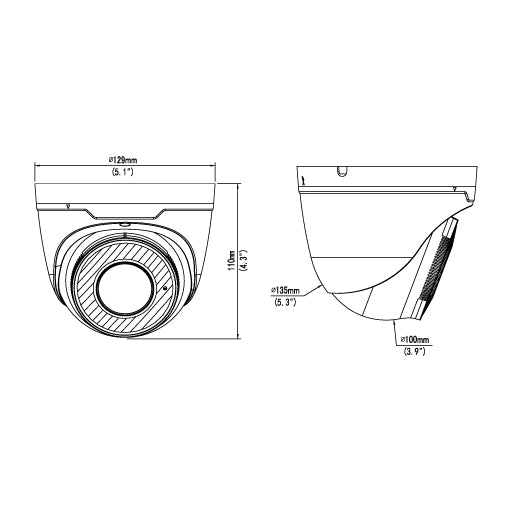 Ultra Plus HD 4 Megapixel IP Indoor/Outdoor Surveillance Turret Camera with Motorized Varifocal Lens & Built-in Microphone