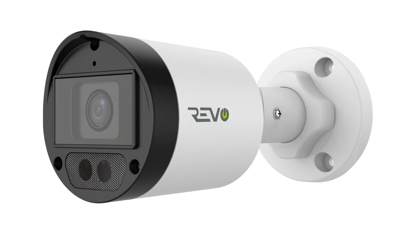 REVO ULTRA 4K Hybrid 8-Channel Surveillance System with 6 Cameras, 2TB Storage, 22-€™-€™ LED Monitor and Remote Access
