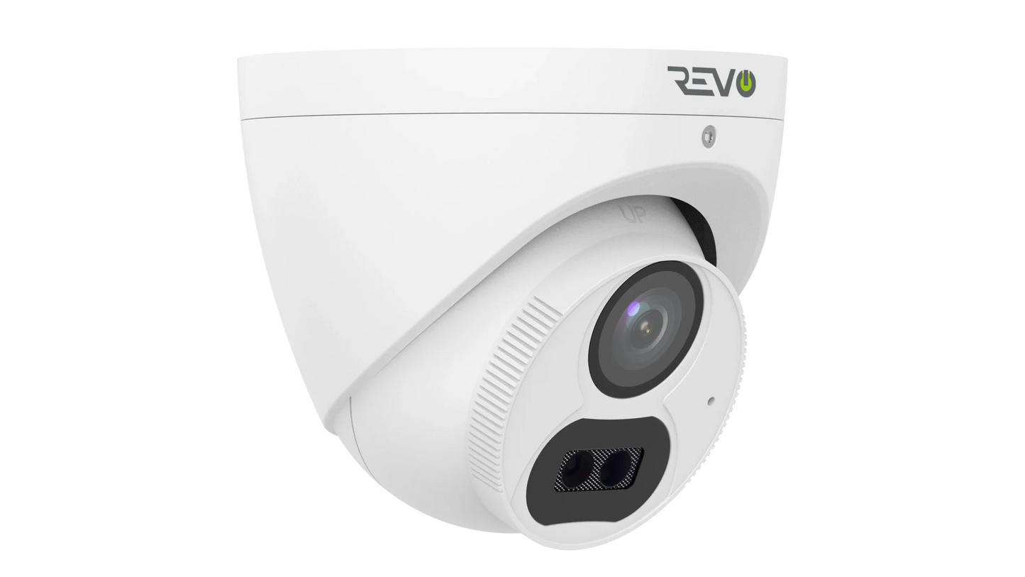 REVO ULTRA 4K Hybrid 8-Channel Surveillance System with 6 Cameras, 2TB Storage, 22-€™-€™ LED Monitor and Remote Access