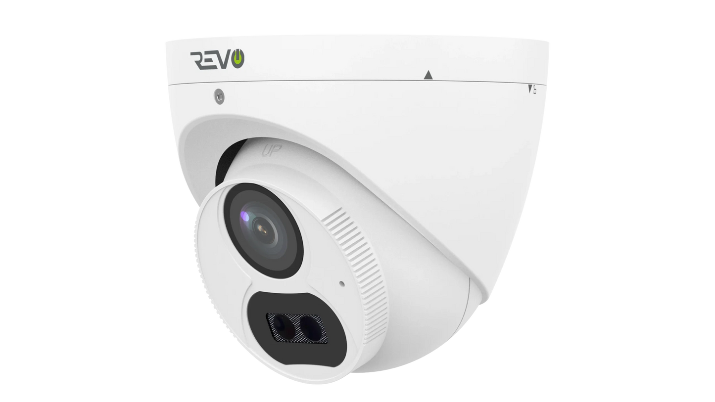REVO ULTRA 4K Hybrid 8-Channel Surveillance System with 6 Cameras, 2TB Storage, 22-€™-€™ LED Monitor and Remote Access