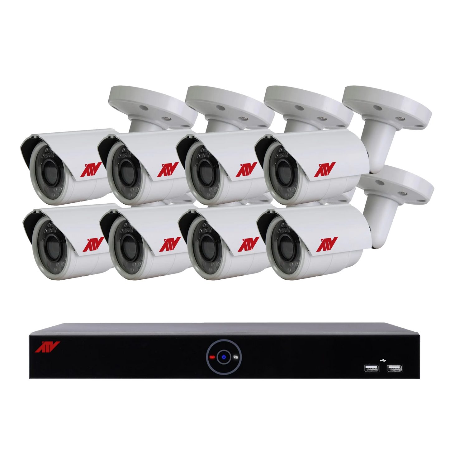 16 Channel Hybrid DVR Security System with 8×2MP Analog Fixed Vandal Cameras (4TB HDD)