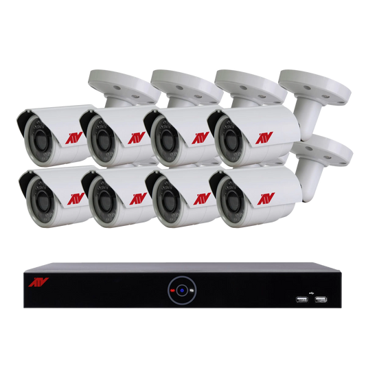 16 Channel Hybrid DVR Security System with 8×2MP Analog Fixed Vandal Cameras (4TB HDD)