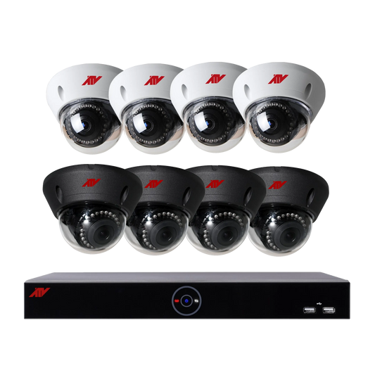 16 Channel Hybrid DVR Security System with 8×2MP Analog Fixed Vandal-Proof Cameras (4TB HDD)