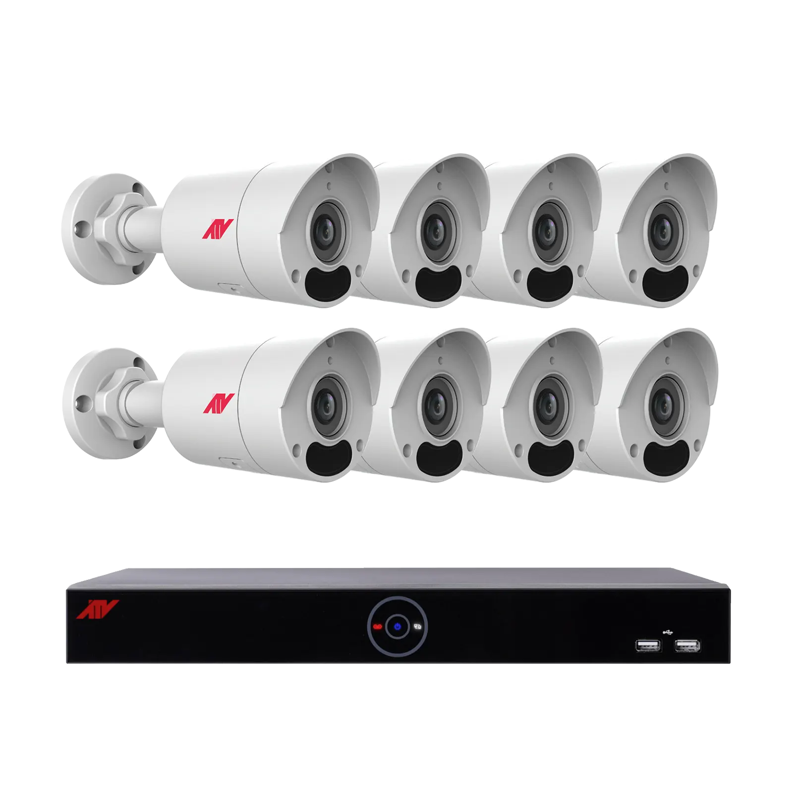 16 Channel PoE NVR Security System with 8×2MP Fixed Bullet Cameras (4T ...