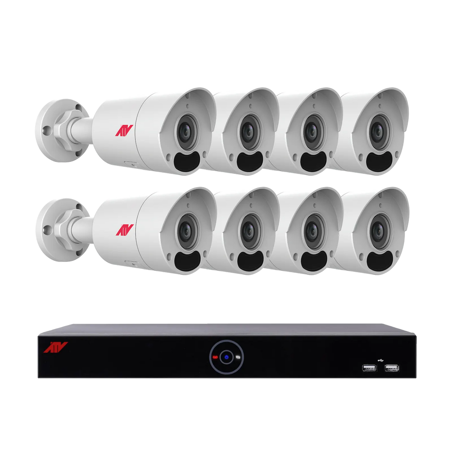16 Channel PoE NVR Security System with 8×2MP Fixed Bullet Cameras (4TB HDD)