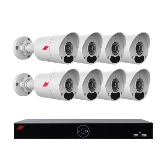 16 Channel PoE NVR Security System with 8×2MP Fixed Bullet Cameras (4TB HDD)