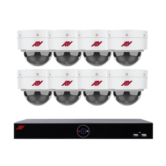 16 Channel PoE NVR Security System with 8×2MP Fixed Vandal-Proof Cameras (4TB HDD)