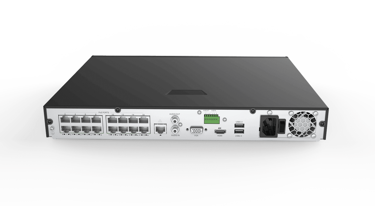 Ultra HD 16 Ch. 3TB NVR Home Surveillance System with 8 4MP Security Cameras