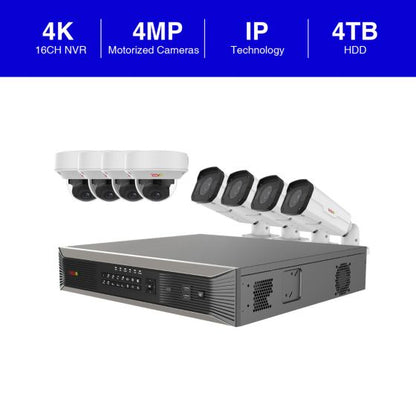 Ultra Plus HD 16 Ch. 4TB NVR Surveillance System with 8 Security Cameras