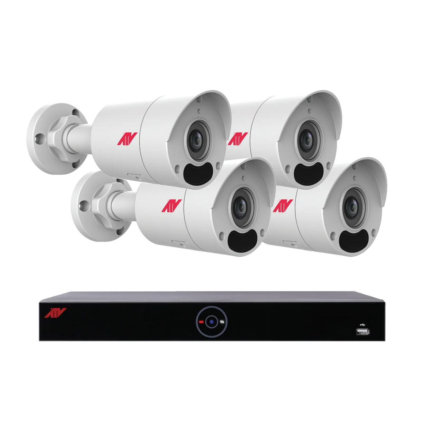 8 Channel PoE NVR Security System with 4×2MP Fixed Bullet Cameras (2TB HDD)