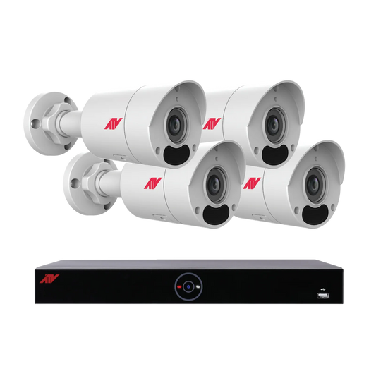 8 Channel PoE NVR Security System with 4×2MP Fixed Bullet Cameras (2TB HDD)