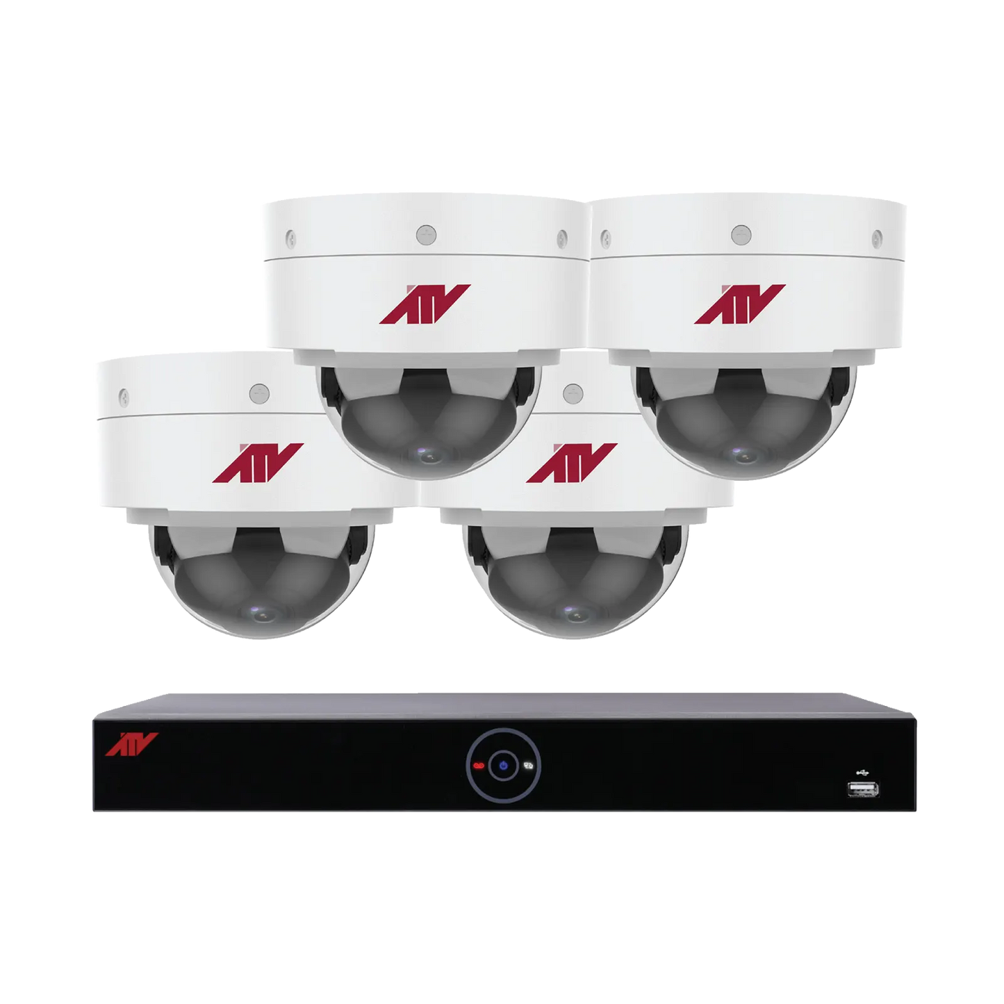 8 Channel PoE NVR Security System with 4×2MP Fixed Vandal-Proof Cameras (2TB HDD)