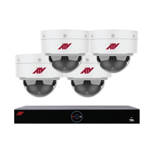 8 Channel PoE NVR Security System with 4×2MP Fixed Vandal-Proof Cameras (2TB HDD)