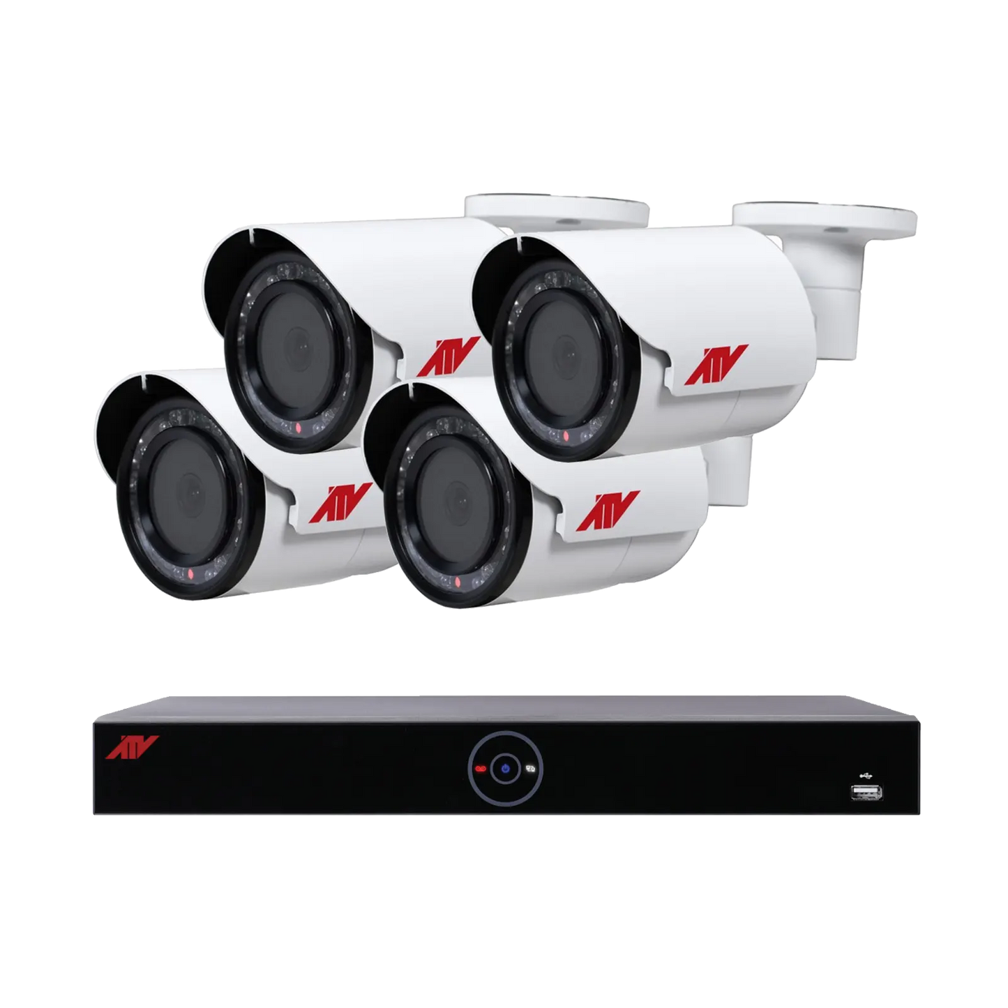 8 Channel PoE NVR Security System with 4×4MP Fixed Bullet Cameras