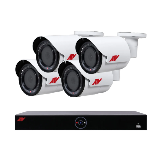 8 Channel PoE NVR Security System with 4×4MP Fixed Bullet Cameras