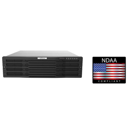 128ch NVR, 4K, HDMI, VGA, Audio, Alarm, USB, 16 HDD bays