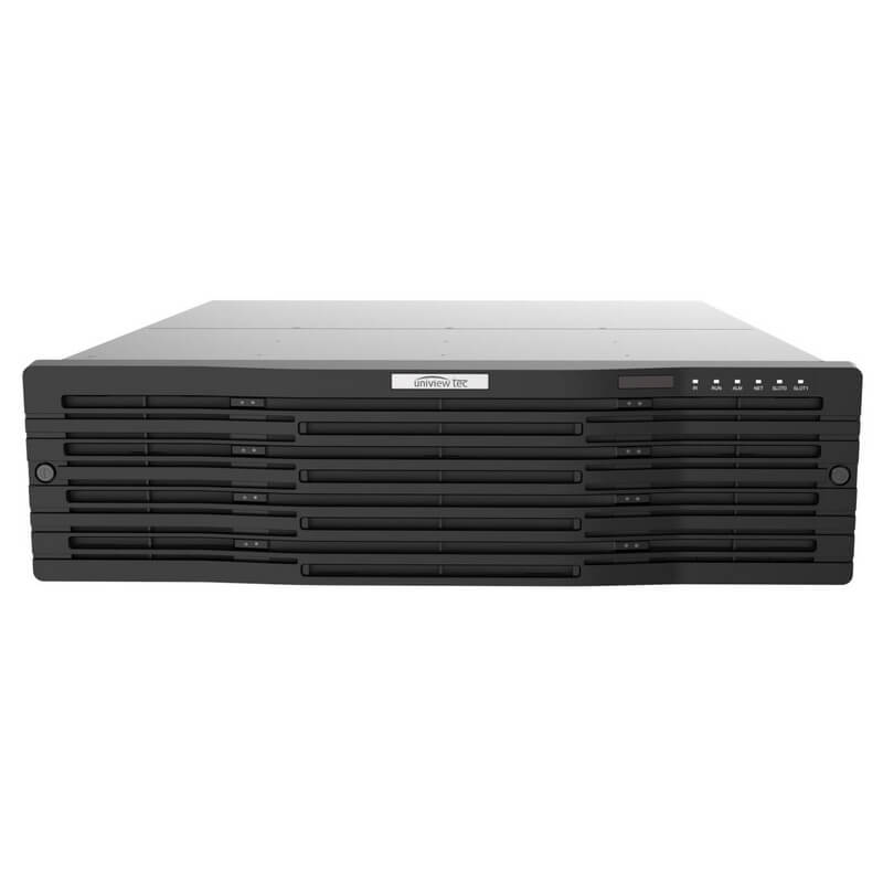 128ch NVR, 4K, HDMI, VGA, Audio, Alarm, USB, 16 HDD bays