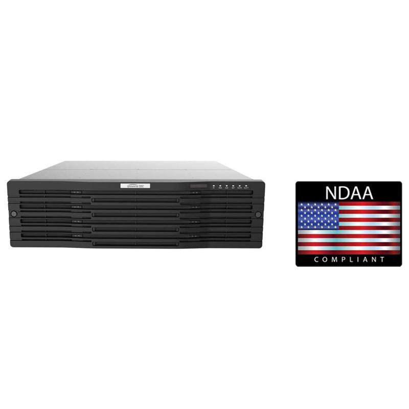 64ch NVR, 4K, HDMI, VGA, Audio, Alarm, USB, 16 HDD bays