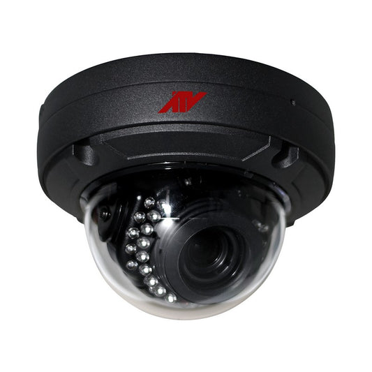 4MP Motorized Vandal Dome Camera (2.8–12mm Lens) with WDR, IR & PoE – Black Case