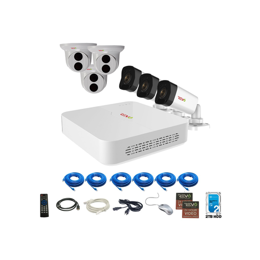 Ultra HD 8 Ch. 2TB NVR Home Surveillance System with 6 4MP Security Cameras