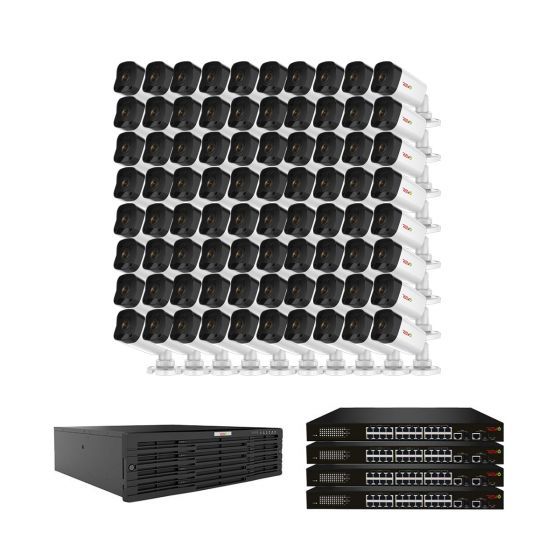 Revo Ultra Plus 128CH Commercial Grade NVR Surveillance System with 80 Bullet Security Cameras
