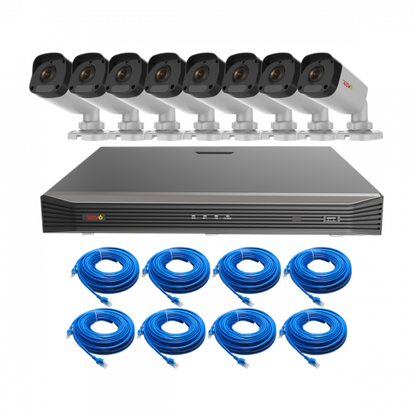 REVO ULTRA 16CH IP Video Surveillance System, 16 CH 4K NVR, 2TB HDD, 8x 4 Megapixel Indoor/Outdoor IR Bullet Cameras - Remote Access via Smart Phone, Tablet, PC & MAC