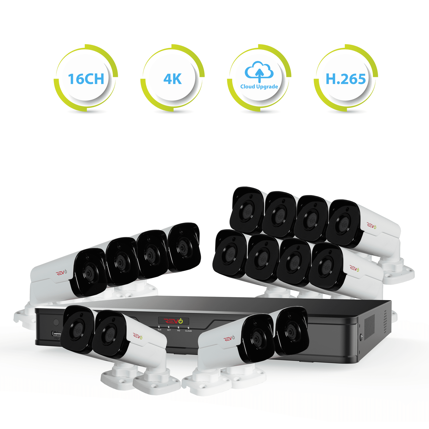 Ultra HD 16 CH. 4TB NVR Surveillance System With 16 4 Megapixel Cameras