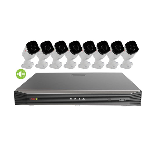 Ultra HD Audio Capable 16 Ch. 4TB NVR Surveillance System with 8 4 Megapixel Cameras