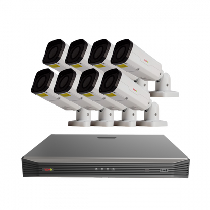Ultra Plus 16 Channel HD Surveillance System with 8 2K Indoor/Outdoor Motorized Bullet Cameras