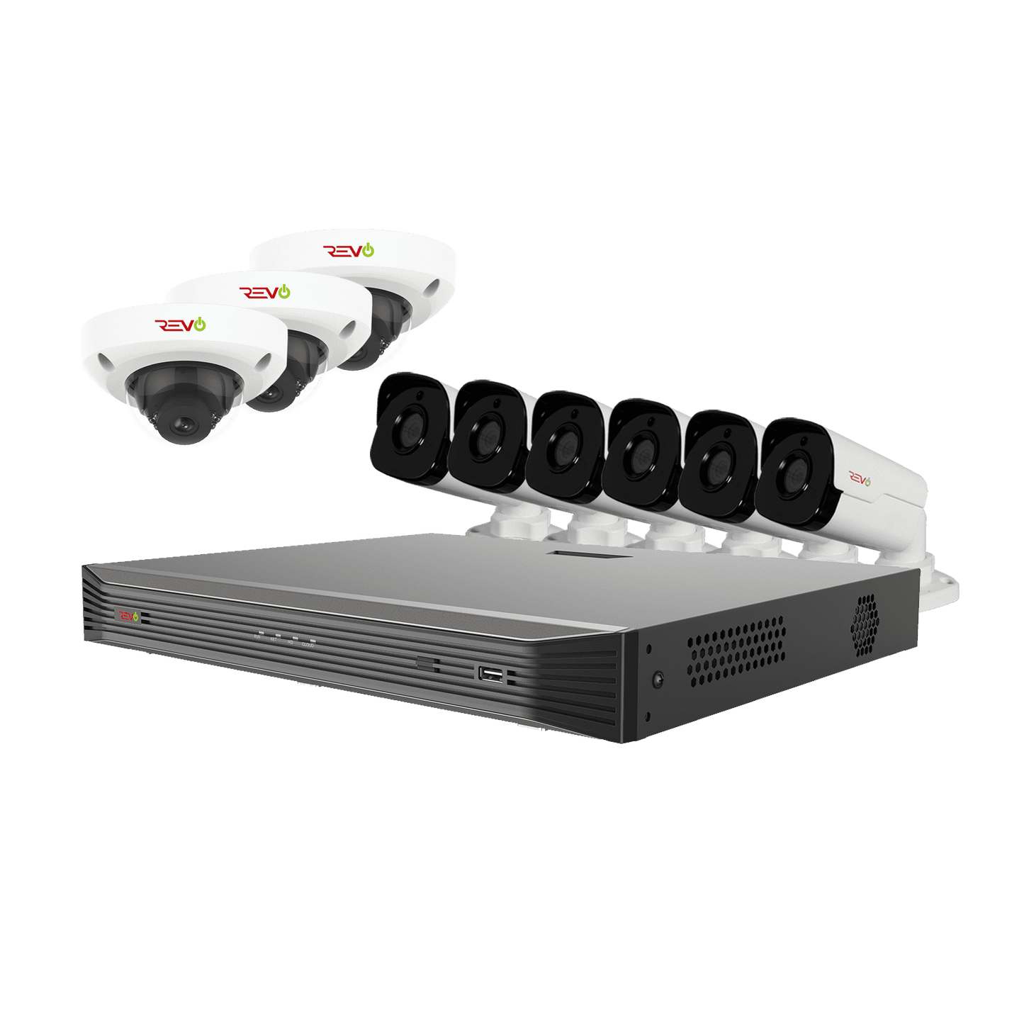 Ultra HD Audio Capable 16 Ch. 4TB NVR Surveillance System with 9 4 Megapixel Cameras