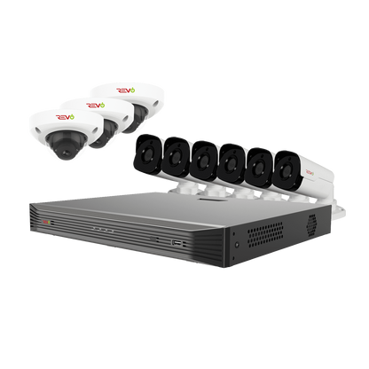 Ultra HD Audio Capable 16 Ch. 4TB NVR Surveillance System with 9 4 Megapixel Cameras