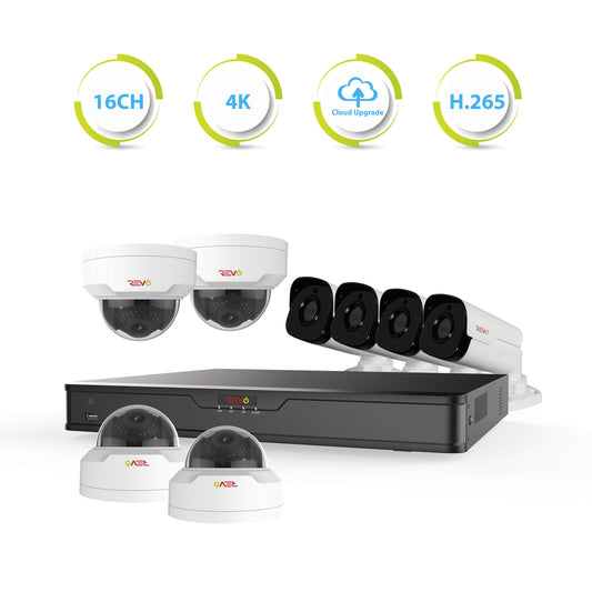 Ultra HD 16 Ch. 4TB NVR IR Surveillance System & 8 4MP Security Cameras